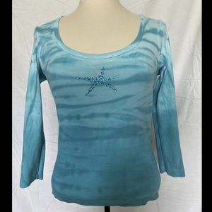 Charlotte Tarantola Tie Dye Women's Long Sleeve T Shirt Cotton OS Starfish